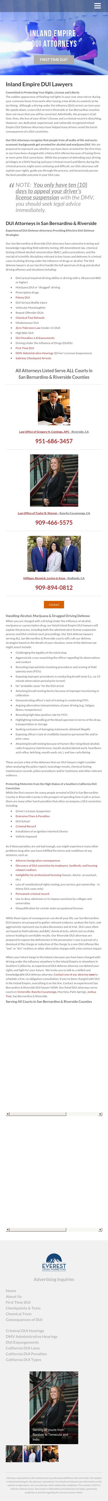 Inland Empire DUI Attorneys - Riverside CA Lawyers