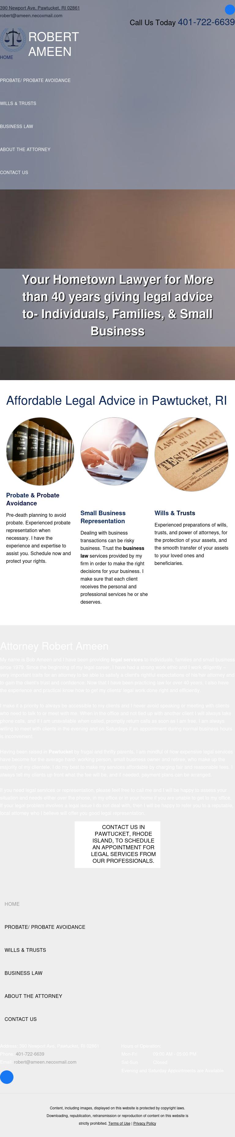 Robert J. Ameen Attorney at Law - Pawtucket RI Lawyers