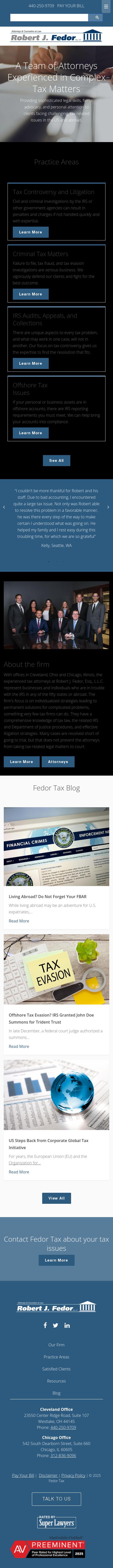 Robert J. Fedor, Esq., L.L.C. - Chicago IL Lawyers