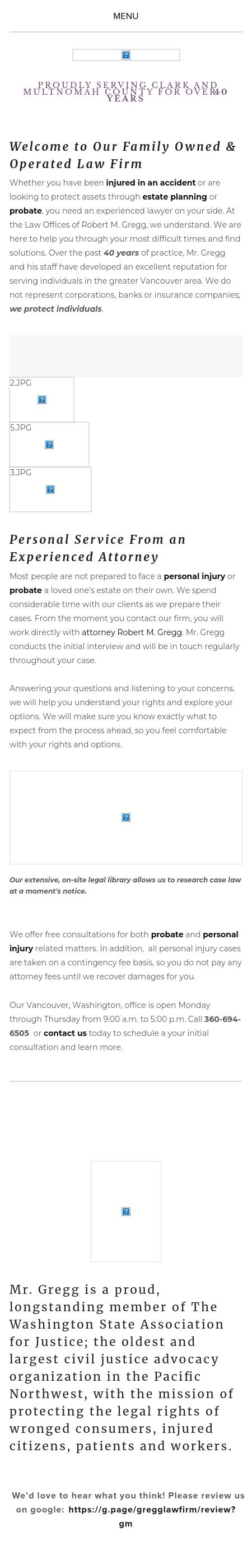 Robert M Gregg Law Offices - Vancouver WA Lawyers