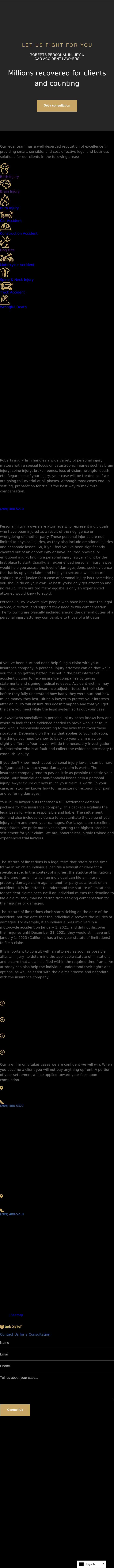 Roberts Personal Injury & Car Accident Lawyers - Stockton CA Lawyers