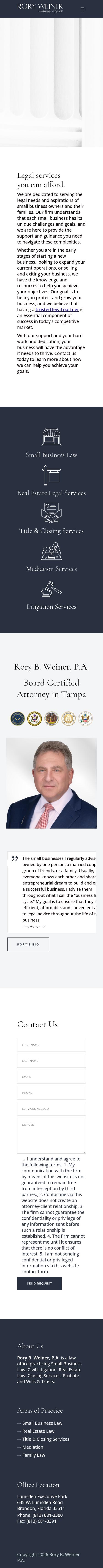 Rory B. Weiner, PA - Brandon FL Lawyers