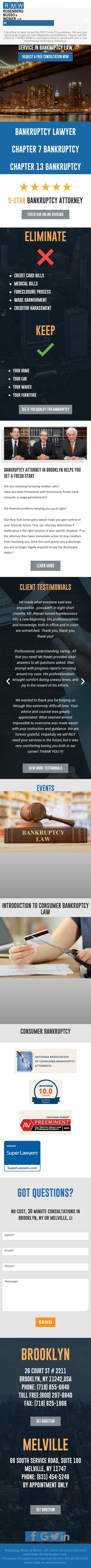 Rosenberg Musso & Weiner L.L.P - Brooklyn NY Lawyers