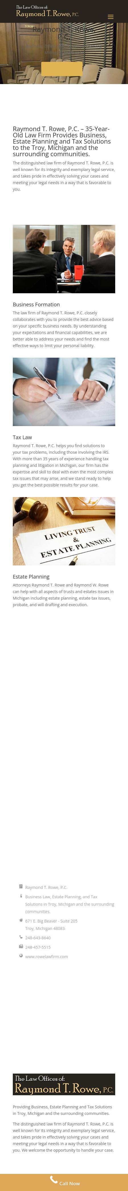 Rowe Raymond T - Troy MI Lawyers
