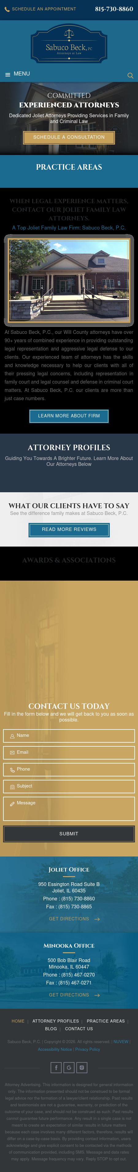  SabucoBeck HansenMassino and pollack p.c - Joliet IL Lawyers