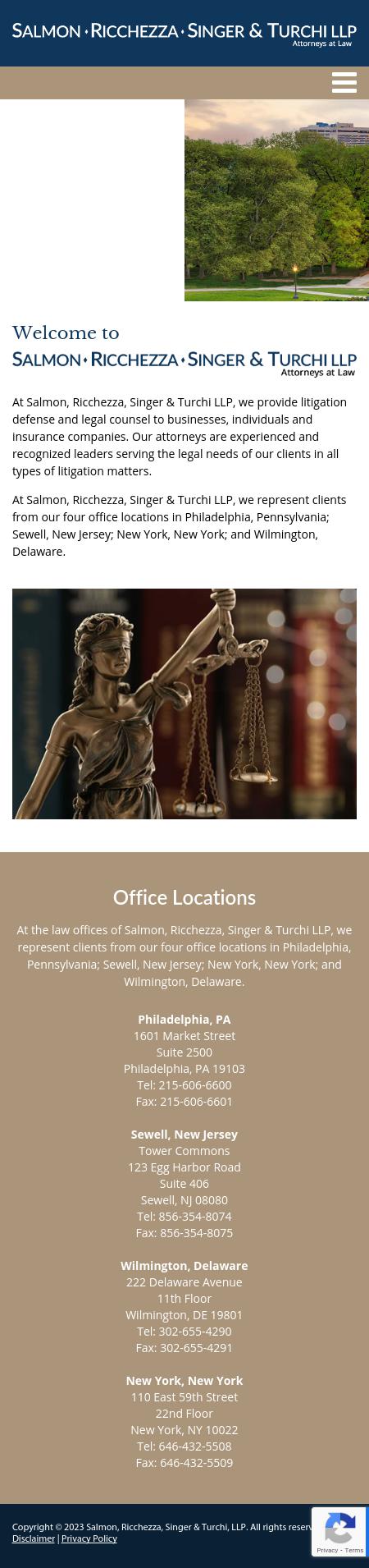 Salmon, Ricchezza, Singer & Turchi, LLP - Philadelphia PA Lawyers