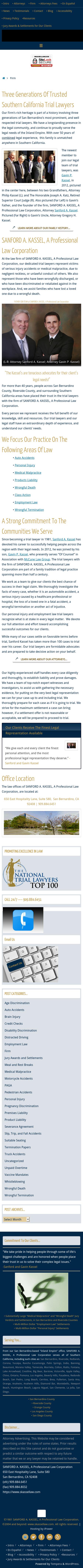 Sanford A. Kassel, A Professional Law Corporation - San Bernardino CA Lawyers