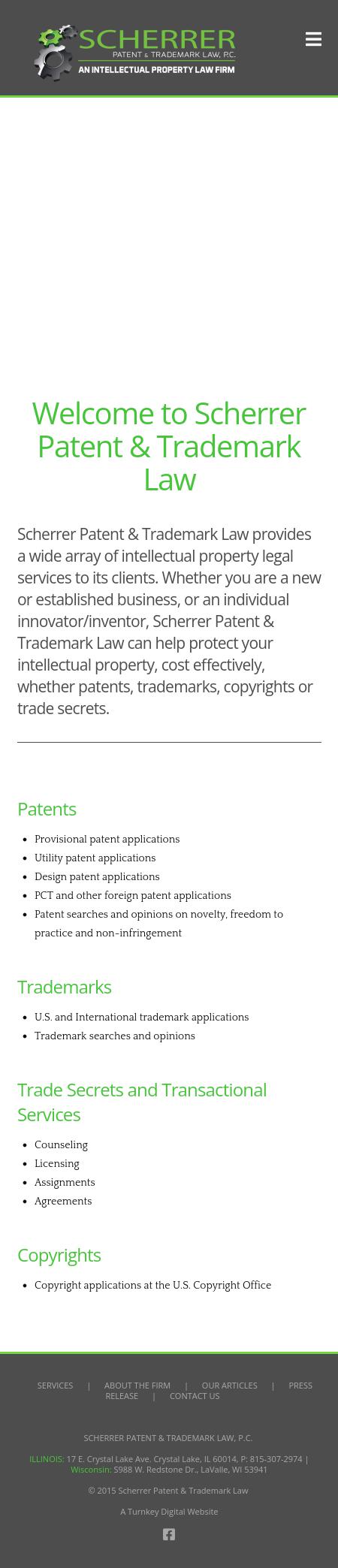 Scherrer Patent & Trademark Law, P.C. - Crystal Lake IL Lawyers