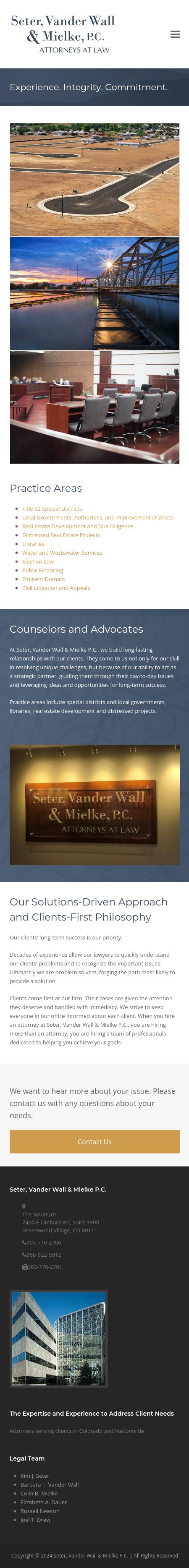 Seter & Vander Wall, P.C. - Greenwood Village CO Lawyers