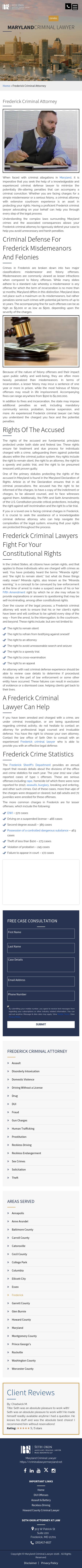 Seth Okin Criminal Defense Attorney - Frederick MD Lawyers