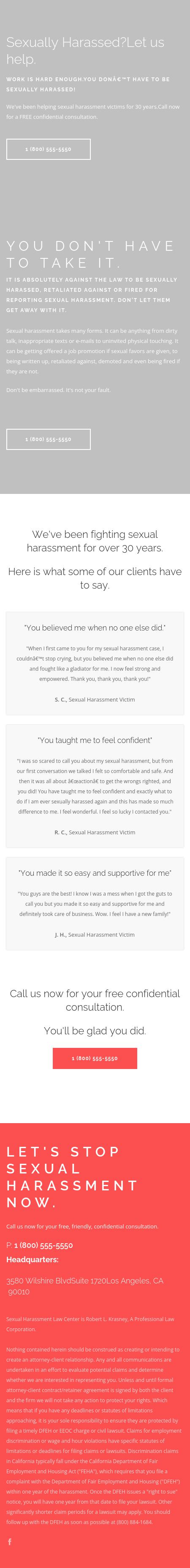 Sexual Harassment Law Center - Los Angeles CA Lawyers