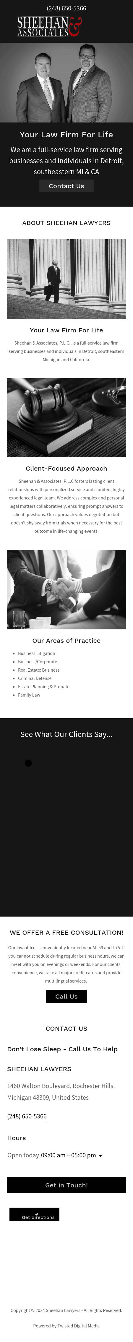 Sheehan & Associates, P.L.C. - Rochester Hills MI Lawyers