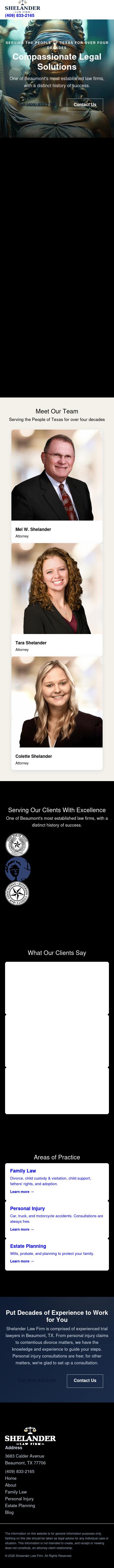 Shelander, Mel W. Attorney - Beaumont TX Lawyers