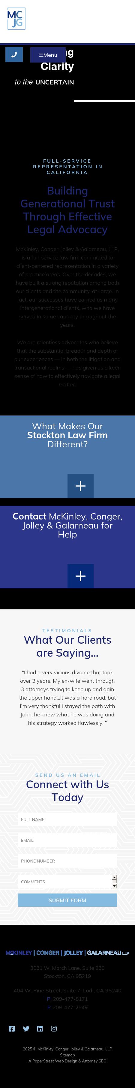 Shore Mckinley & Conger LLP - Stockton CA Lawyers