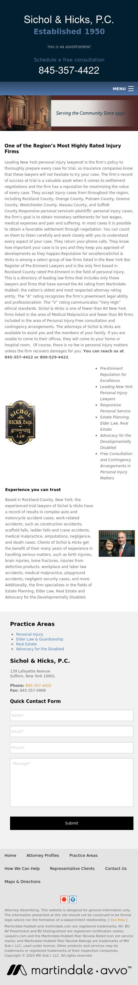 Sichol & Hicks PC - Suffern NY Lawyers