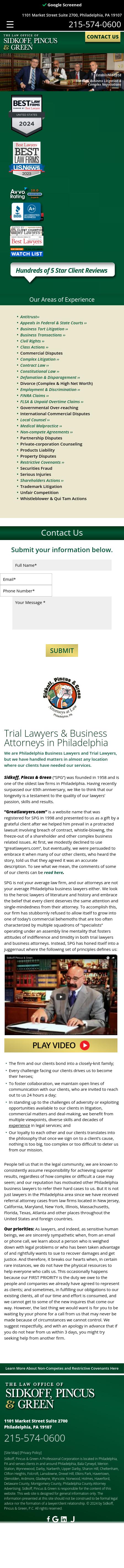 Sidkoff Pincus & Green - Philadelphia PA Lawyers