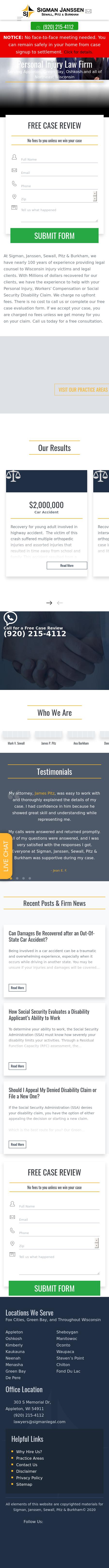 Sigman Janssen Sewall Pitz & Hodgkiss - Appleton WI Lawyers