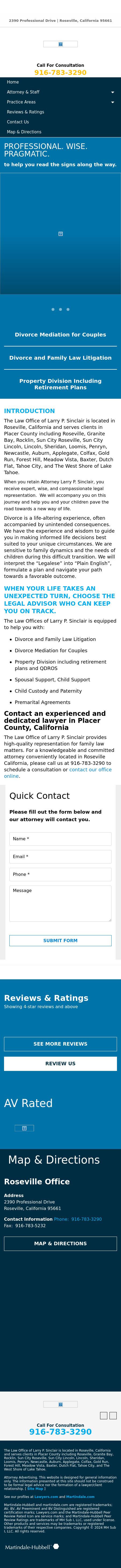 Sinclair Larry P - Roseville CA Lawyers