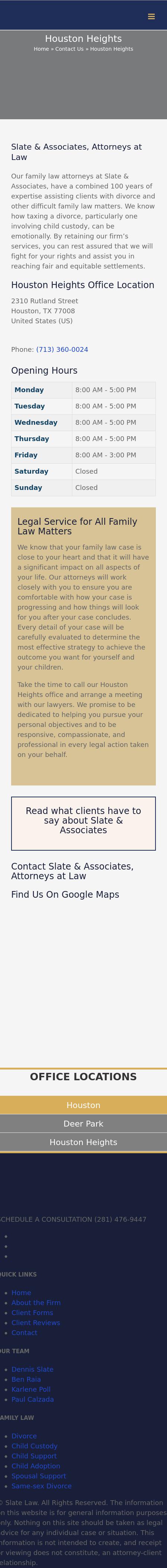 Slate & Associates, Attorneys at Law - Houston TX Lawyers