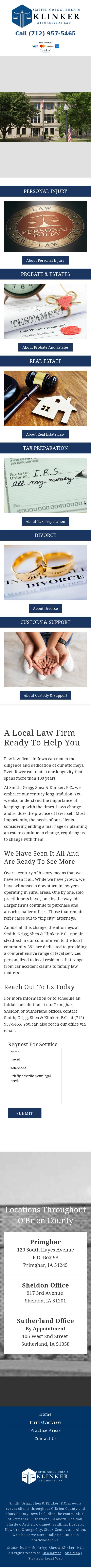 Smith, Grigg, Shea & Klinker, P.C. - Primghar IA Lawyers