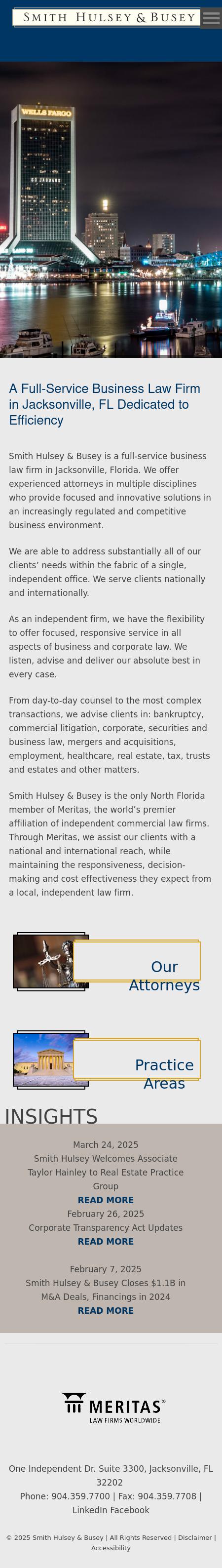 Smith Hulsey & Busey - Jacksonville FL Lawyers