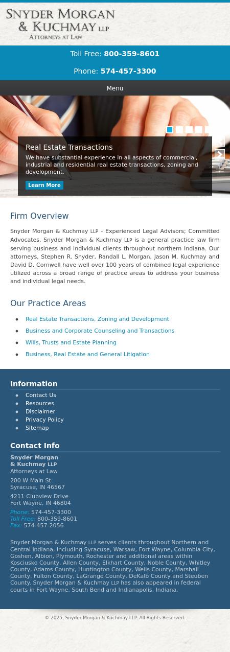 Snyder Morgan LLP - Syracuse IN Lawyers