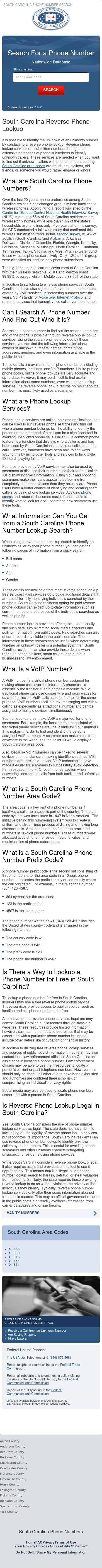 South Carolina Phone Search - Columbia SC Lawyers