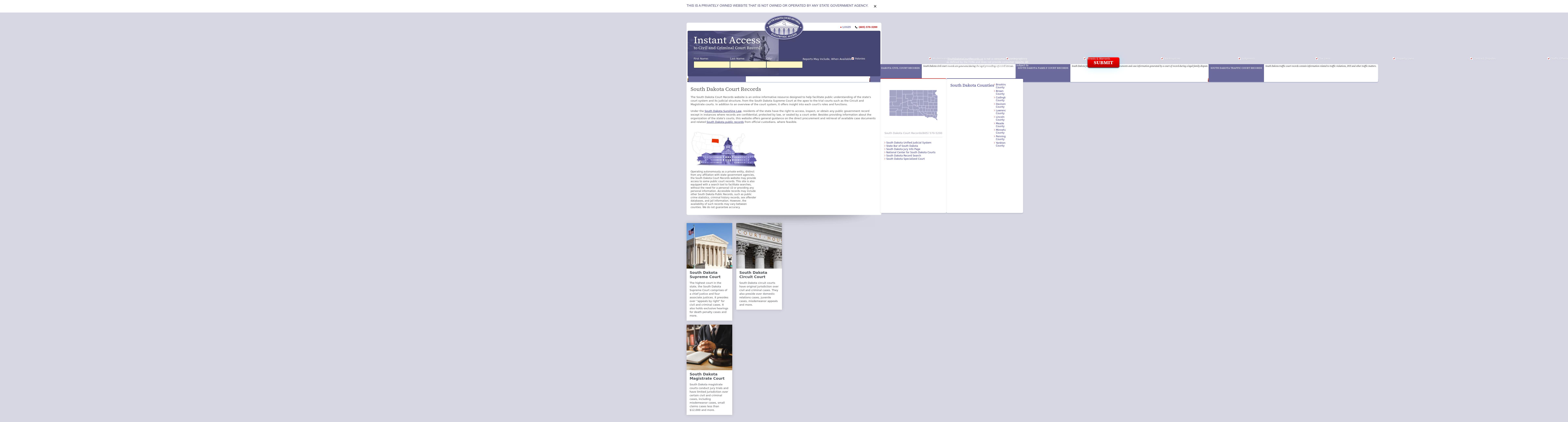 South Dakota Court Records - Pierre SD Lawyers