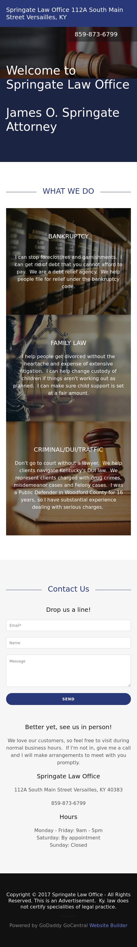 Springate James O Atty - Versailles KY Lawyers