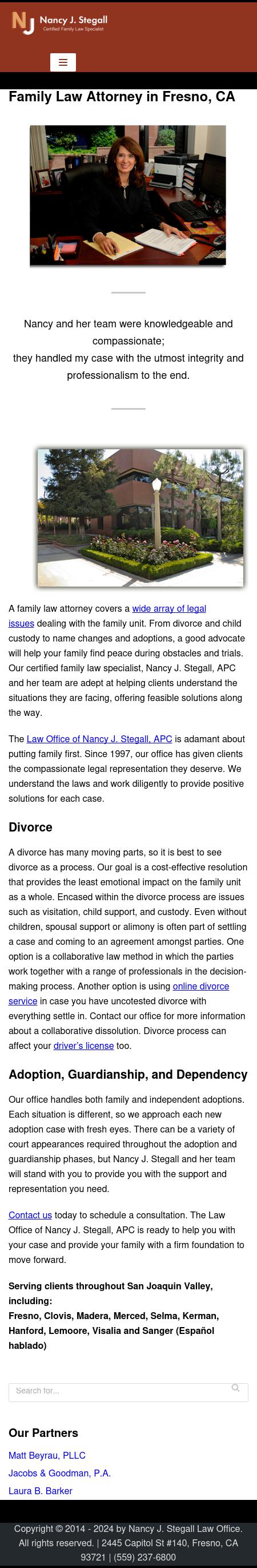 Stegall Nancy J Family Law - Fresno CA Lawyers
