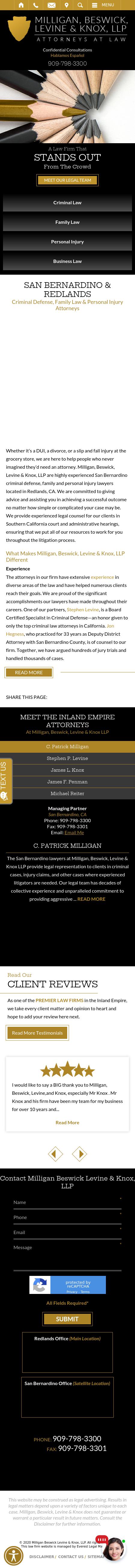 Milligan, Beswick, Levine & Knox LLP - Redlands CA Lawyers