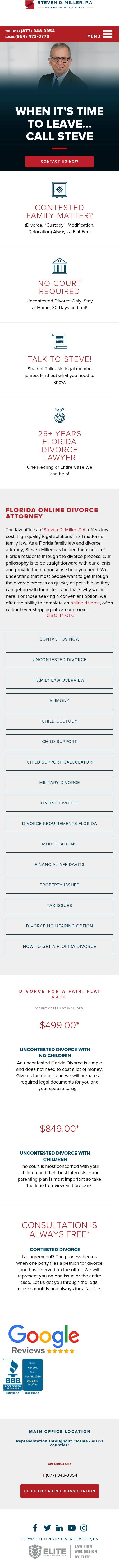 Steven D. Miller, P.A. Florida Divorce Attorney - Plantation FL Lawyers