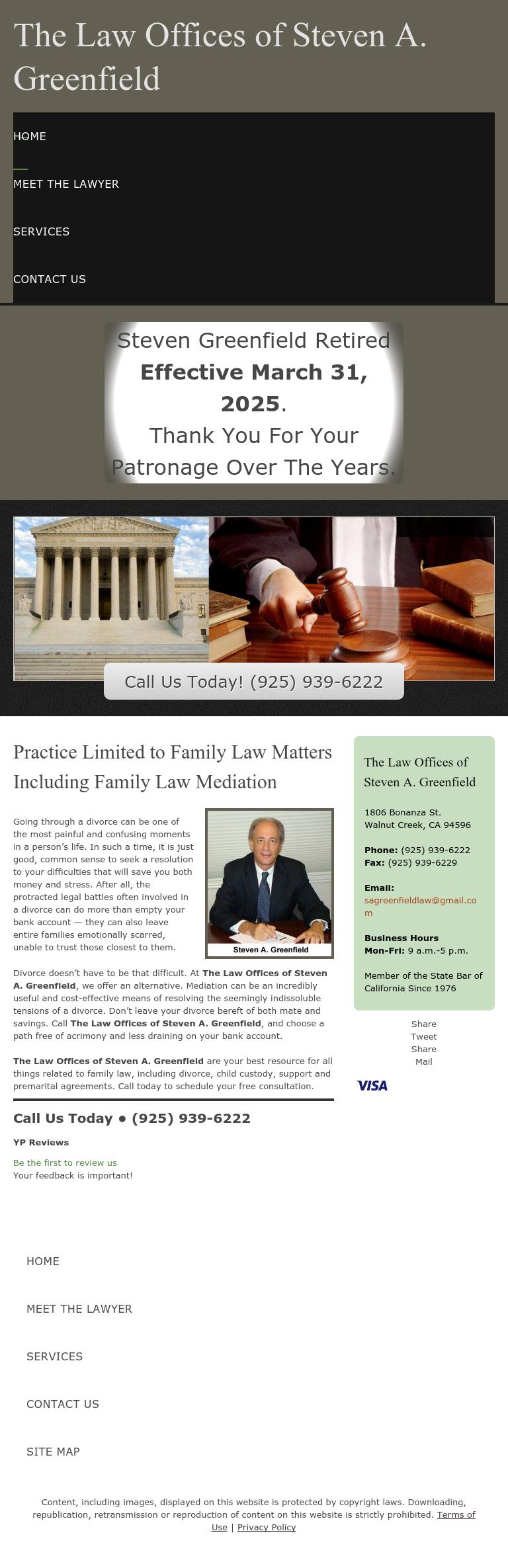 Steven Greenfield Family Law - Walnut Creek CA Lawyers