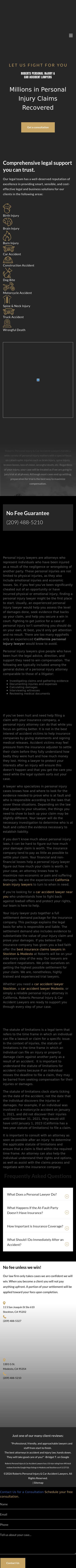 Roberts Personal Injury & Car Accident Lawyers - Stockton CA Lawyers