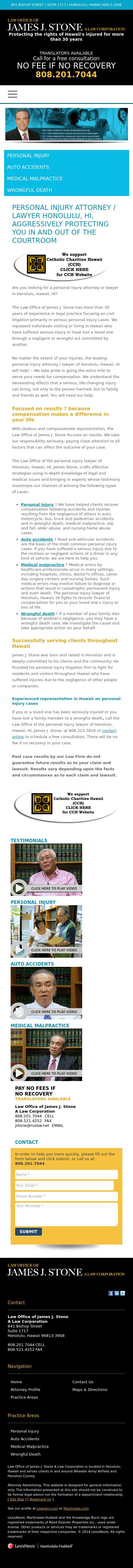 Stone James J Law Offices Of - Honolulu HI Lawyers