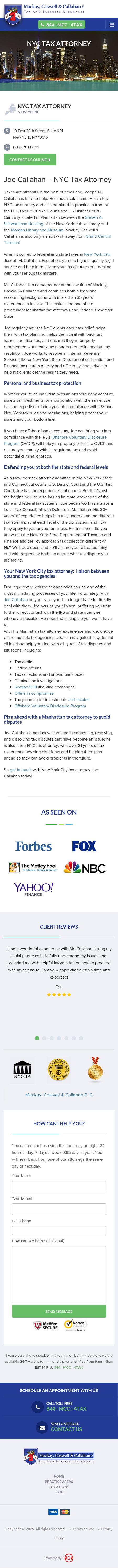 Mackay, Caswell & Callahan, P. C. - New York NY Lawyers