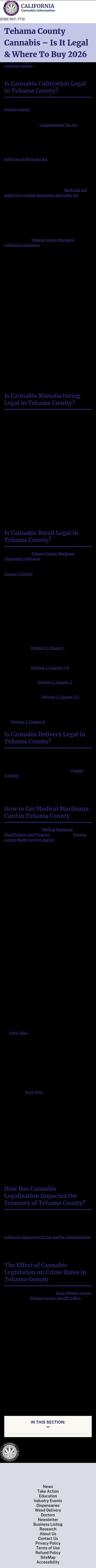 Tehama County Cannabis - Red Bluff CA Lawyers