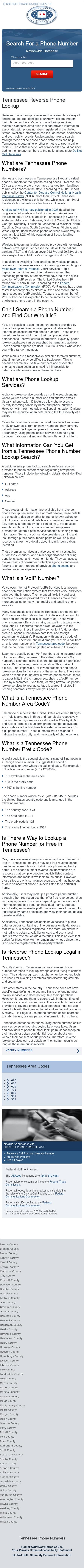 Tennessee Phone Numbers - Ardmore TN Lawyers