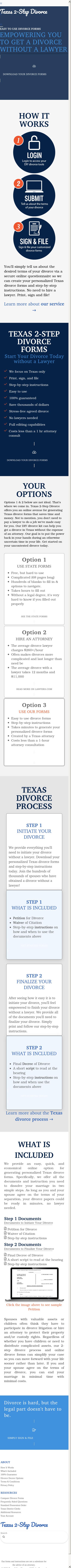 Texas 2-Step Divorce  - Fort Worth TX Lawyers