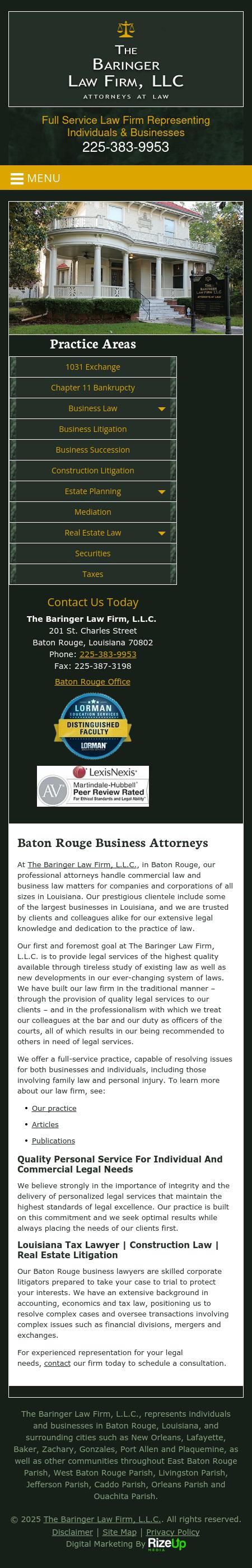 The Baringer Law Firm, L.L.C. - Baton Rouge LA Lawyers