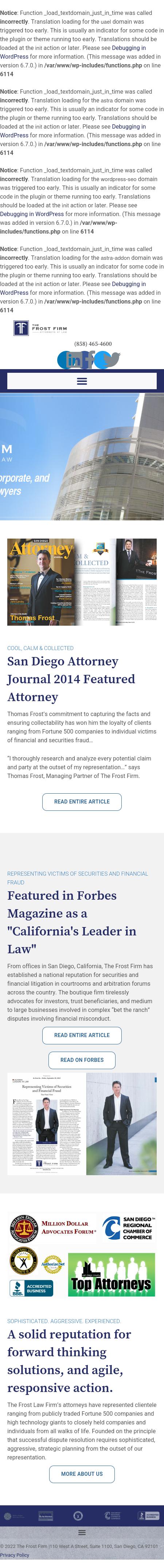 The Frost Firm - San Diego CA Lawyers