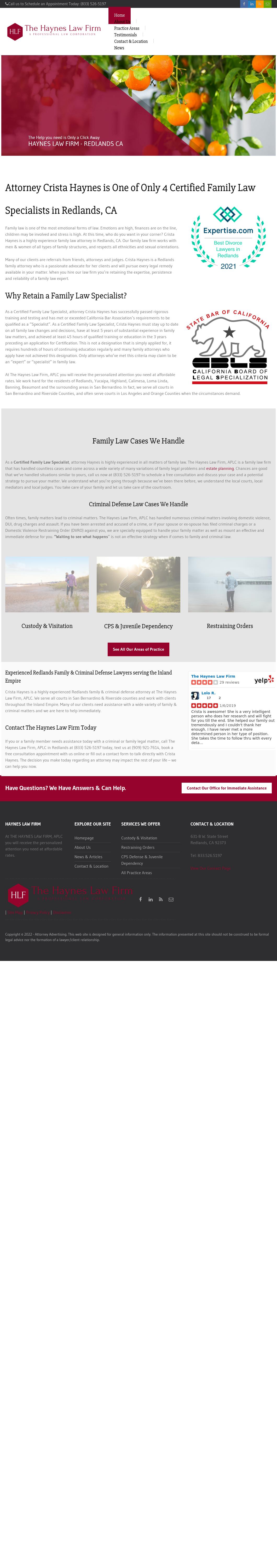 The Haynes Law Firm, APLC - Redlands, CA Lawyers