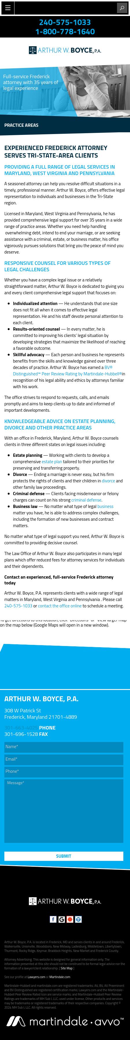 The Law Office of Arthur W. Boyce - Frederick MD Lawyers