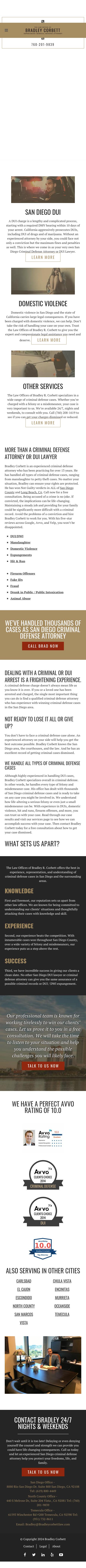 The Law Office of Bradley R Corbett, Criminal Defense Attorney - San Diego CA Lawyers
