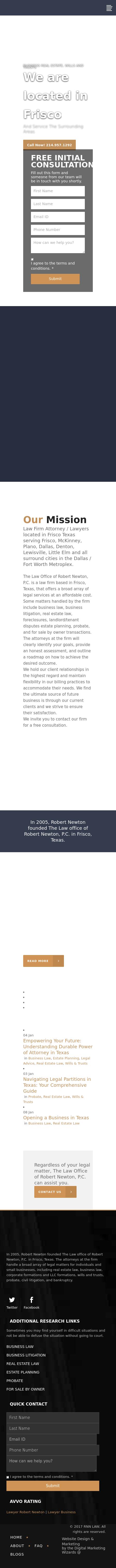The Law Office of Robert Newton, P.C. - Frisco TX Lawyers