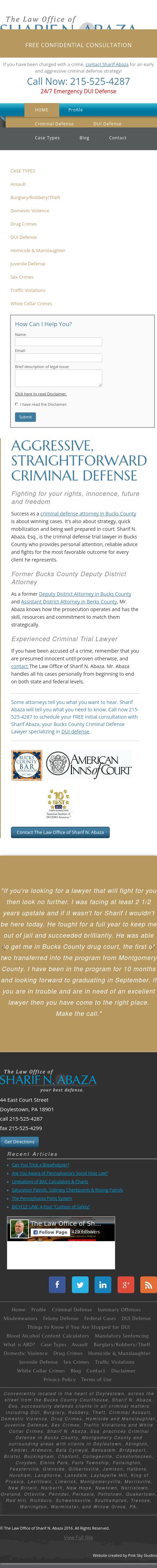 The Law Office of Sharif N. Abaza - Doylestown PA Lawyers