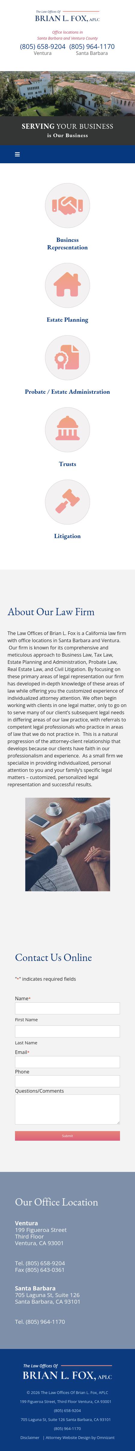 The Law Offices Of Brian L. Fox, APLC - Ventura CA Lawyers