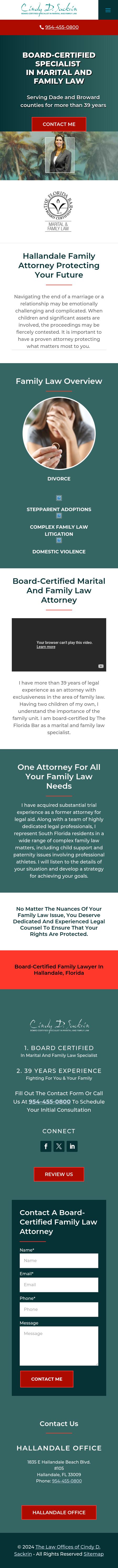 The Law Offices of Cindy D. Sackrin - Hallandale Beach FL Lawyers