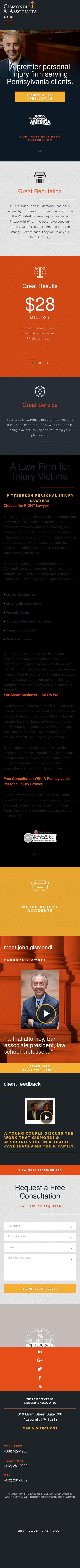 The Law Offices of Gismondi & Associates - Pittsburgh PA Lawyers
