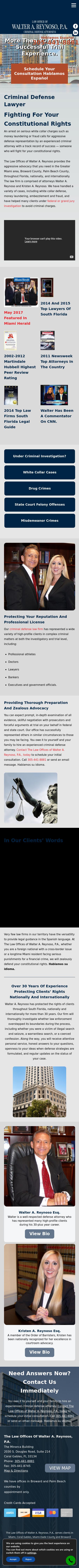 The Law Offices of Walter A. Reynoso, P.A. - Coral Gables FL Lawyers